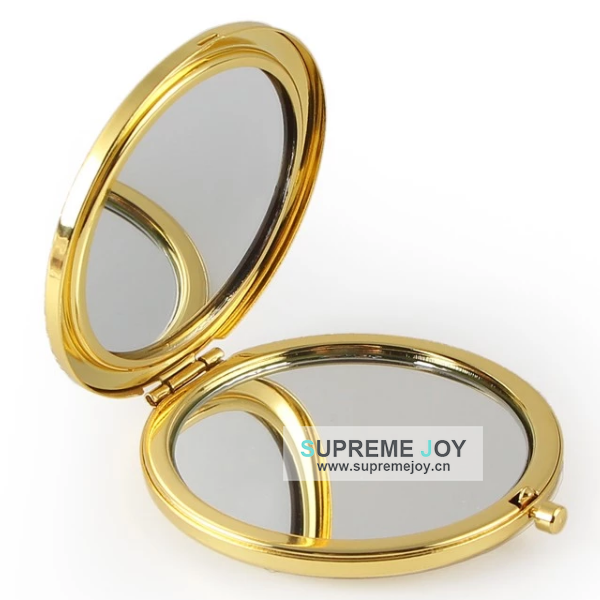 Hot Selling Metal Gold Double Sided Compact Mirror